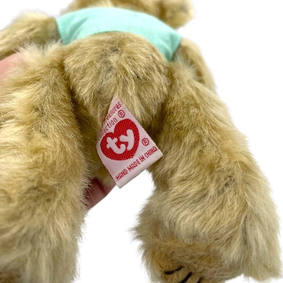 Ty Attic Treasures Collection OLIVIA Bear Blue vest Beanie Bear Jointed Posable - Picture 11 of 12